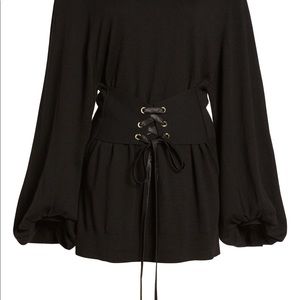 Boho Leith | Beautiful Black Corset Tunic Sweater